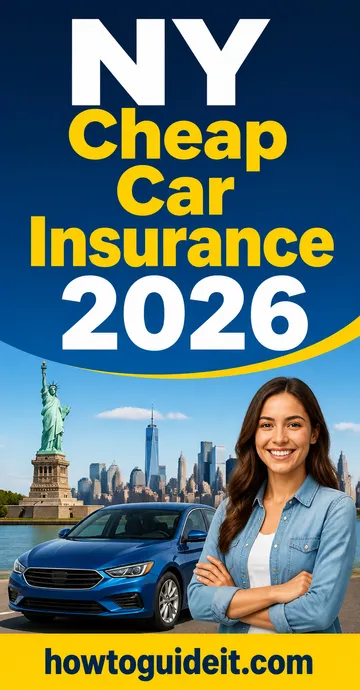 Cheap car insurance in New York pin