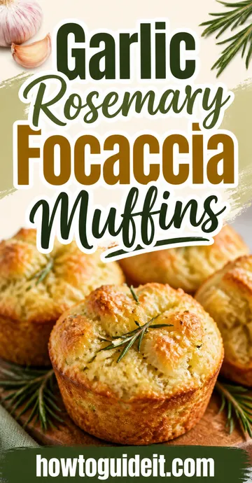 Garlic rosemary focaccia muffins pin