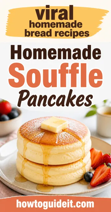 Homemade souffle pancakes pin