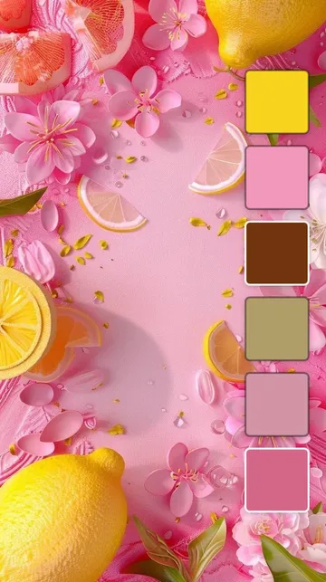 Vibrant citrus color palette pin