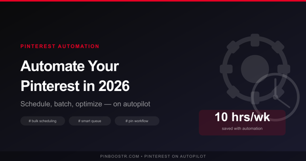 Pinterest Automation: Save 10 Hours a Week in 2026