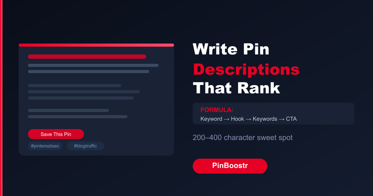 Pinterest Rank How to Write Pinterest Pin Descriptions That Rank — PinBoostr