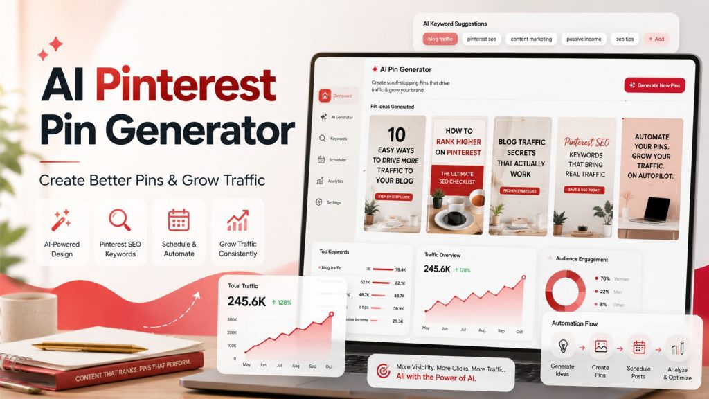 AI Pinterest Pin Generator: The Smarter Way to Create, Optimize, and Grow Pinterest Traffic