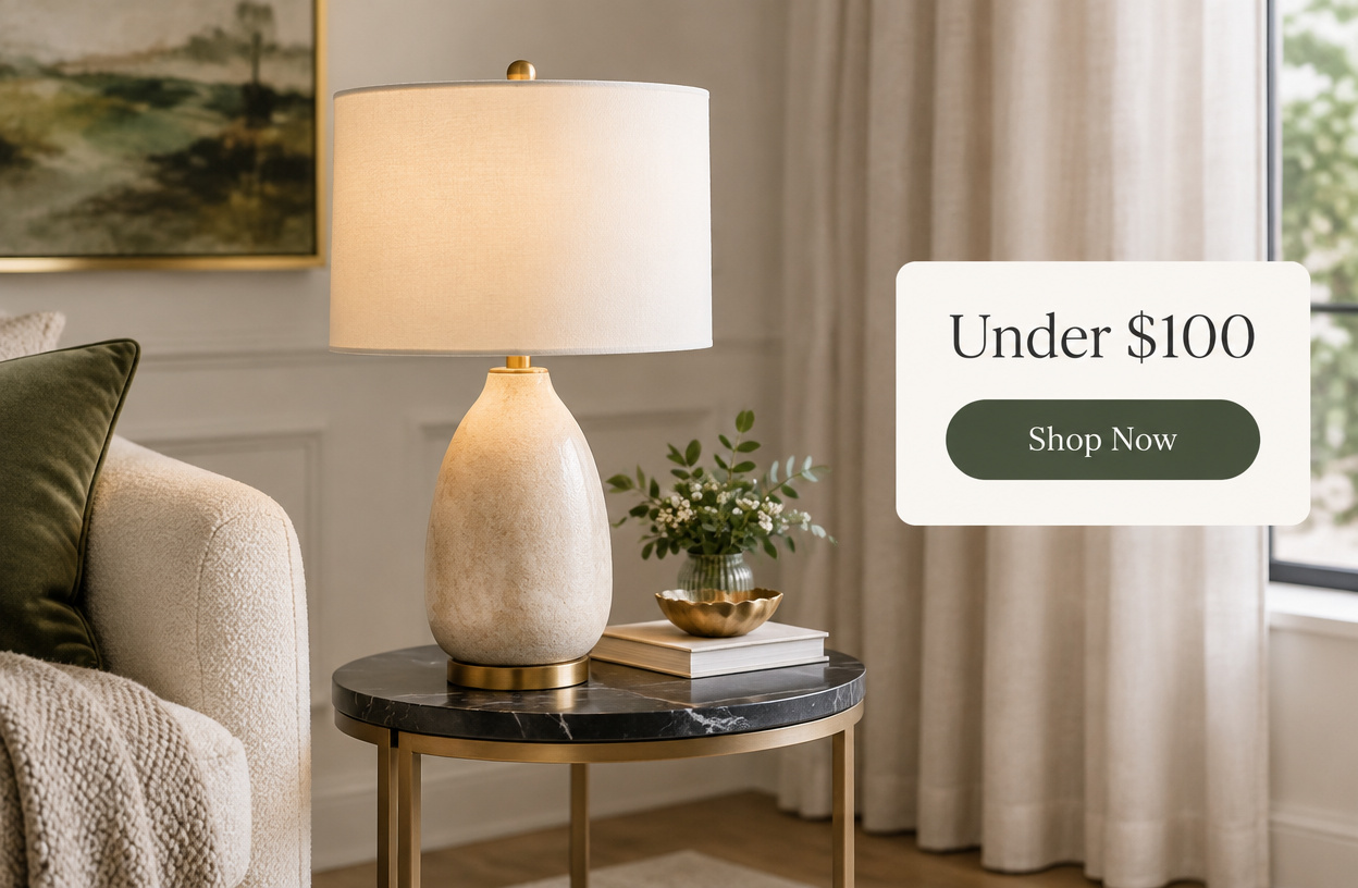 A blog snippet showing a product recommendation with a price point and affiliate link button.